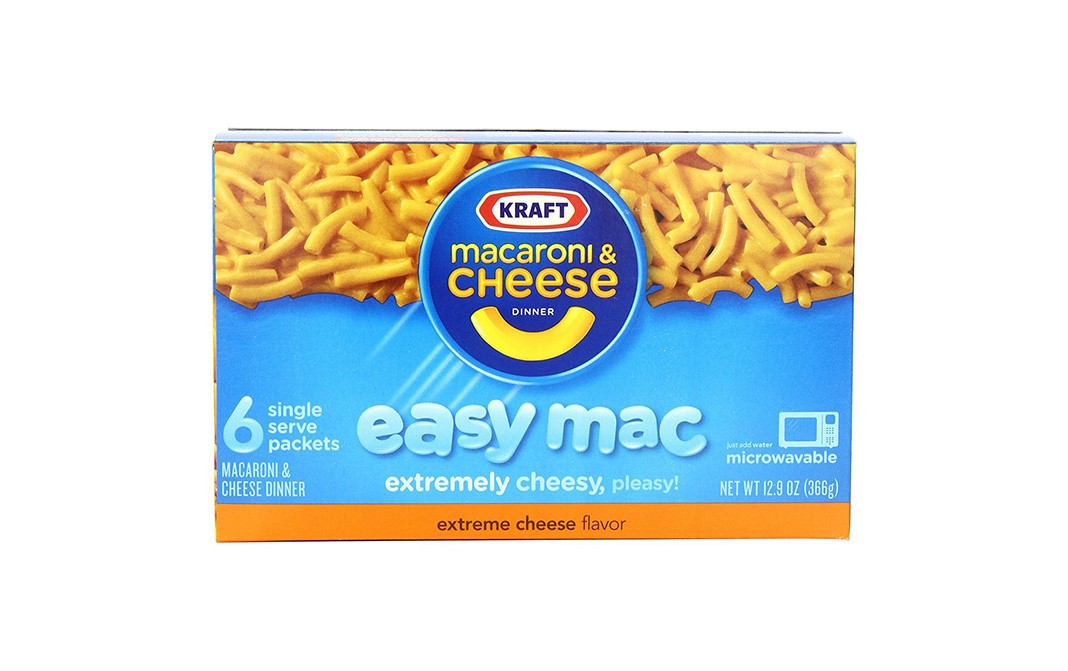 Kraft Macaroni & Cheese Dinner Easy Mac, Extreme Cheese Flavor   Box  366 grams